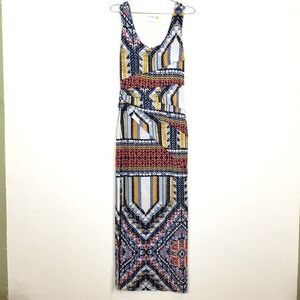 Lysse Women Sedona Boho Printed Bodycon Maxi Dress Sz M Sleeveless Boho Summer